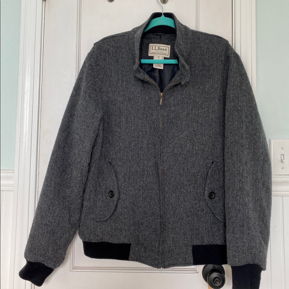 Men’s L.L. Bean herringbone bomber jacket